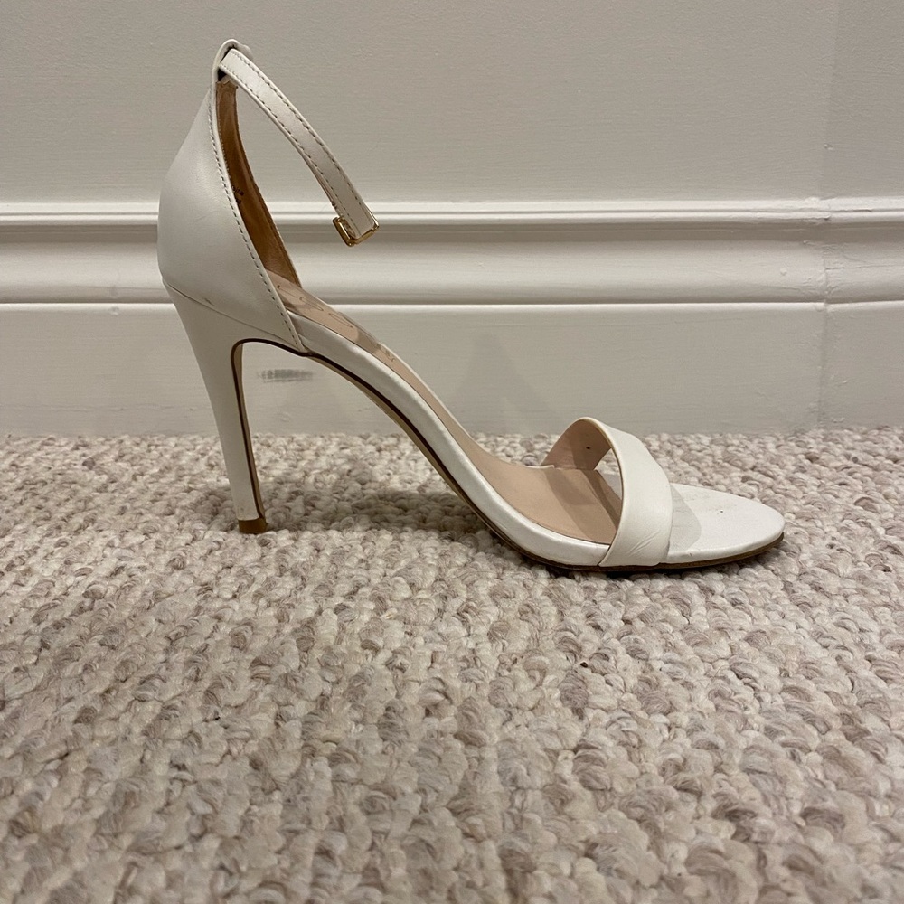 White heeled sandal